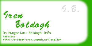iren boldogh business card